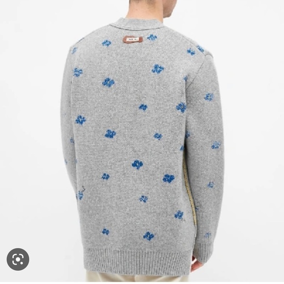 Ader Error Gray Wool Cardigan Jacket - Picture 2 of 14